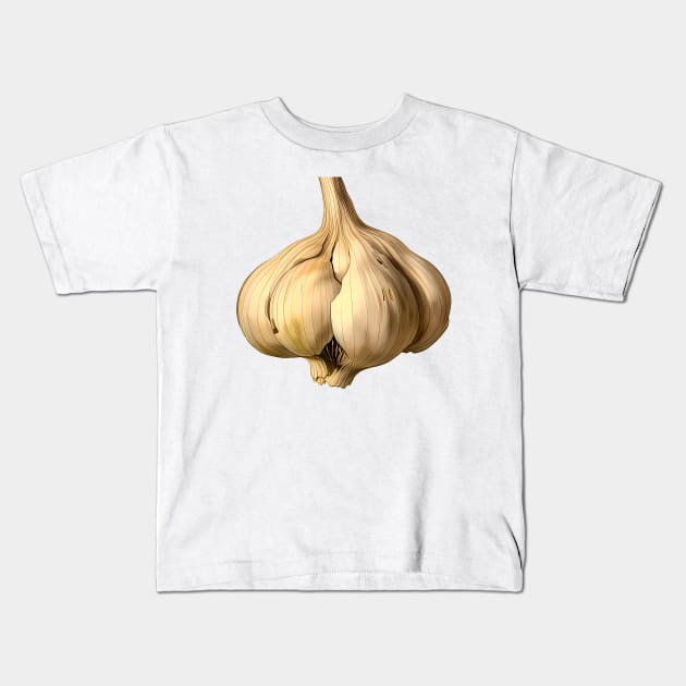 Garlic Bulb: Embracing the Culinary Charm Kids T-Shirt by Puff Sumo